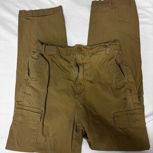 Kids Tan Cargo wind breaker Pants